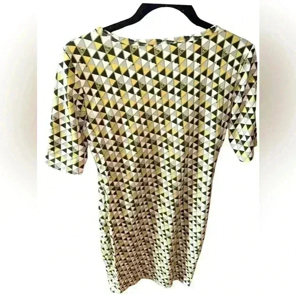 Lularoe small lime green &‎ black geometric  Julia T-shirt pencil dress NWT. - Picture 2 of 8